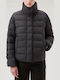 Kurz Damen Puffer Jacke für Winter Schwarz
