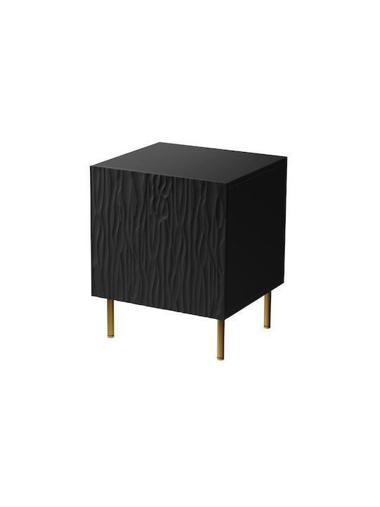 Jungle Wooden Bedside Table Black 53.5x40x44cm