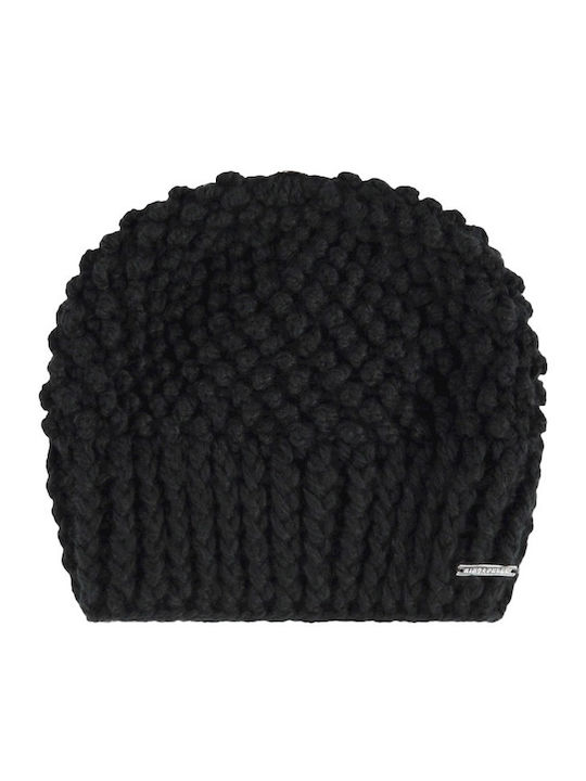 Beanie Unisex Σκούφος Πλεκτός σε Μαύρο χρώμα