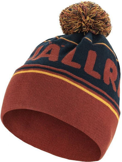 Pom Pom Beanie Unisex Σκούφος Πλεκτός σε Navy Μπλε χρώμα