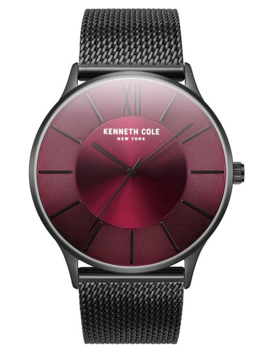 Kenneth Cole Gents Ανδρικό Ρολόι 42mm Μπαταρίας με Μαύρο Μεταλλικό Μπρασελέ