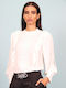 Damen Bluse Langärmelig Weiß