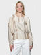 Motel Women's Blouse Long Sleeve Beige