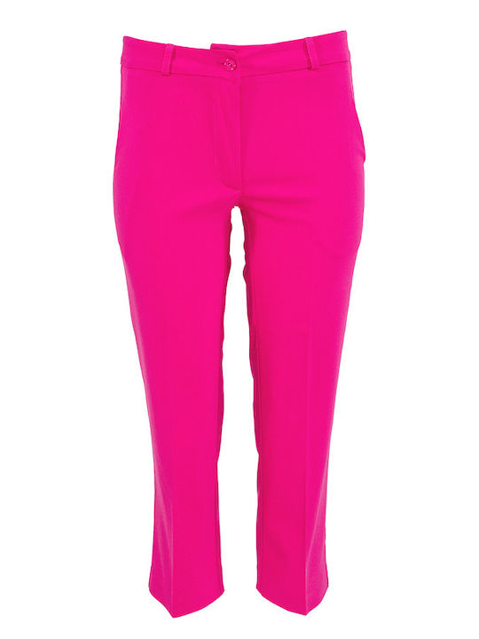 Pirouette Women's Capri Chino Trousers Slim Fit Pink