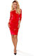 Numoco Mini Dress Red