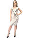 Summer Midi Dress for Wedding / Baptism Beige