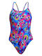 Funkita Girl's Single Strap One Piece Peacock Paradise Funkita Детски Бански Една част Многоцветен