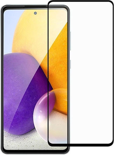 Vollkleber Vollflächig gehärtetes Glas Schwarz (Galaxy A53)