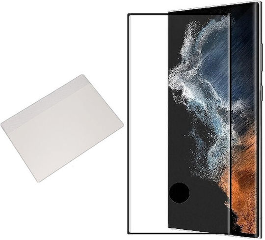 Adeziv complet Full Face Tempered Glass Negru (Galaxy S22 Ultra 5G)