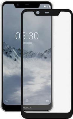 2.5D Tempered Glass Μαύρο (Nokia 5.1 Plus)