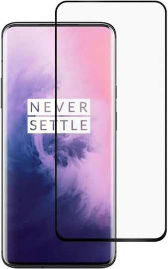 One Plus 7t Pro 9h Vollkleber Vollflächig gehärtetes Glas Schwarz (OnePlus 7T Pro)
