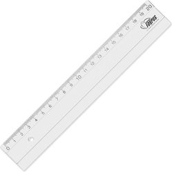 Forpus Plastic Transparent Ruler 20cm