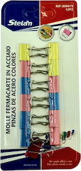 Metallic Clips 19mm Multicolour 12pcs