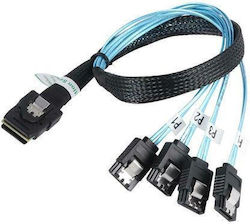 SAS - Mini SAS Cable 50cm Μπλε (2597842)