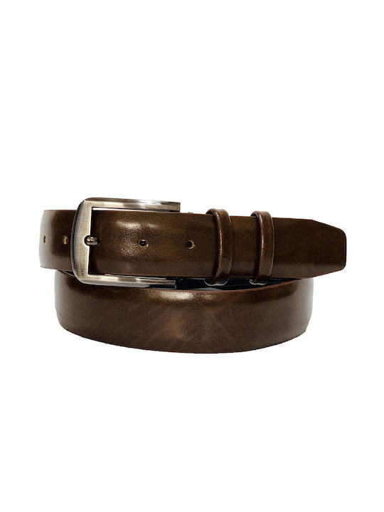 Women Weakness Men's Leather Belt Brown