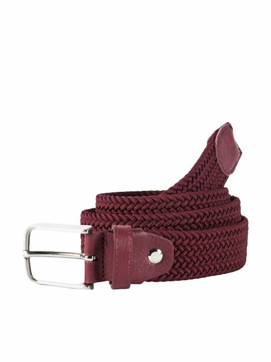 Elastisch Herren Gürtel Gestrickt Burgundisch