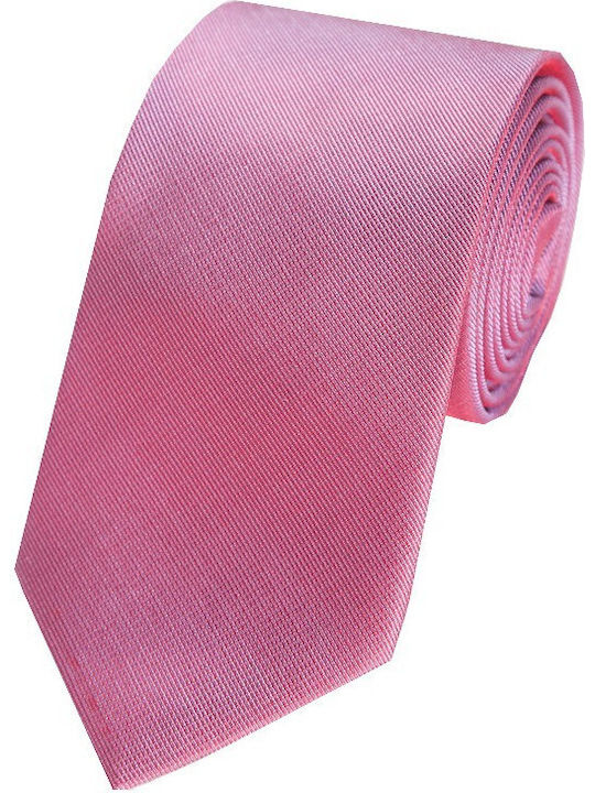 Epic Ties Ανδρική Γραβάτα Μεταξωτή Μονόχρωμη σε Ροζ Χρώμα