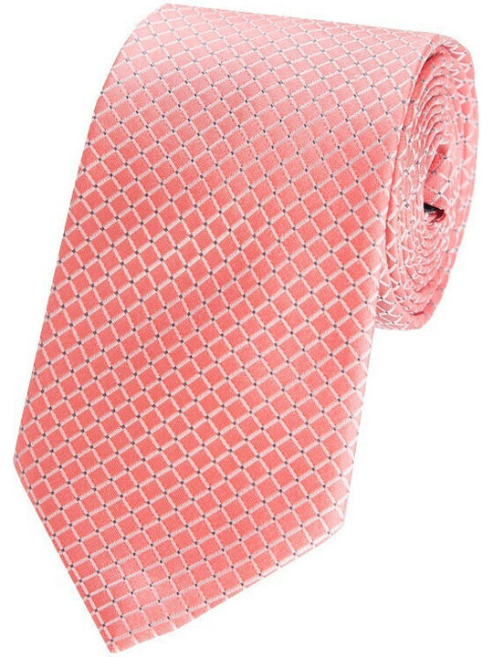 Epic Ties Ανδρική Γραβάτα Μεταξωτή με Σχέδια σε Ροζ Χρώμα
