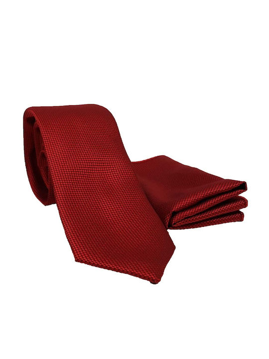 Men's Tie Set Monochrome Burgundy