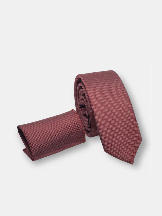 Canadian Country Men's Tie Set Monochrome Burgundy