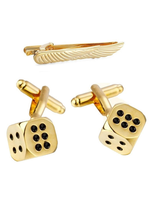 Cufflinks of Steel Gold