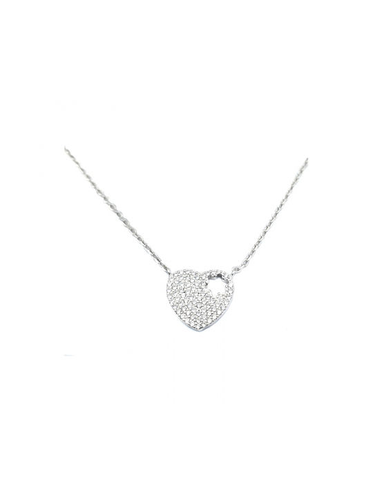 Necklace with design Heart from Silver