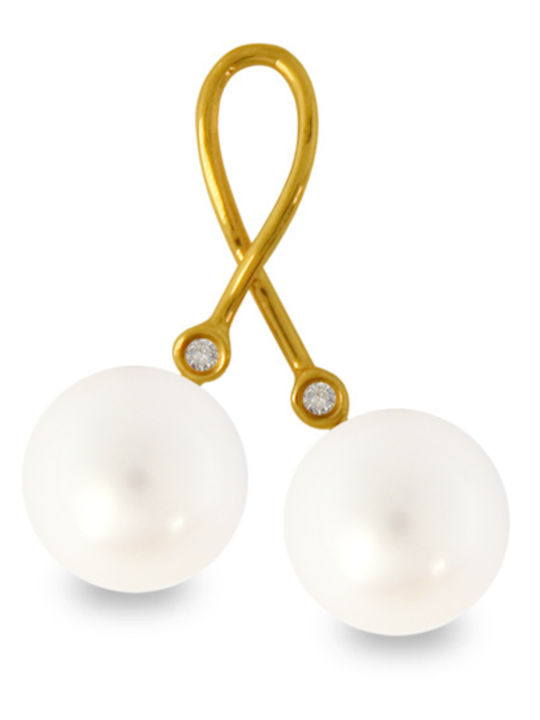 Margaritari Charm mit Steinen aus Weißgold 18K