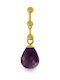 Margaritari Halskette mit Steinen aus 18K Gold mit Diamant & Zirkon Lila