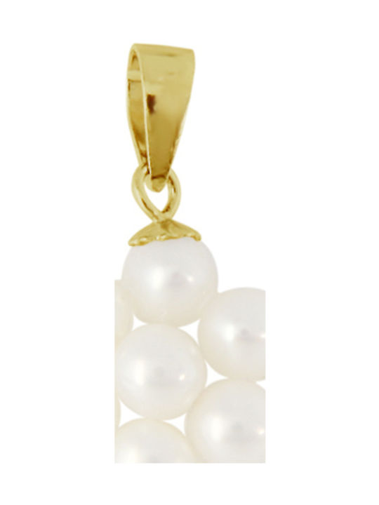 Margaritari Charm with Stones made of 14K Gold