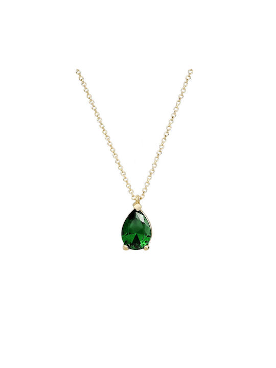 Necklace from Gold 14K with Zircon