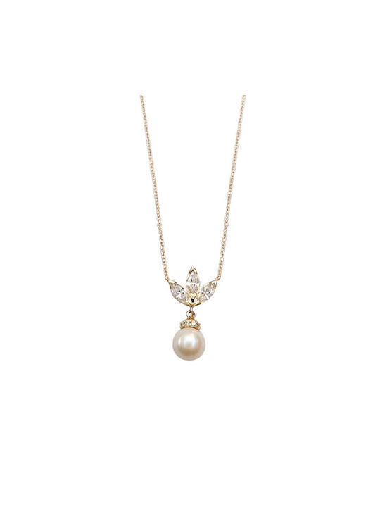 Daskalakis Necklace from Gold 14K with Pearls