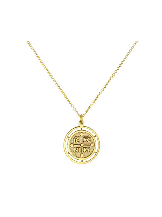 Necklace Constantine Amulet from Gold 14K