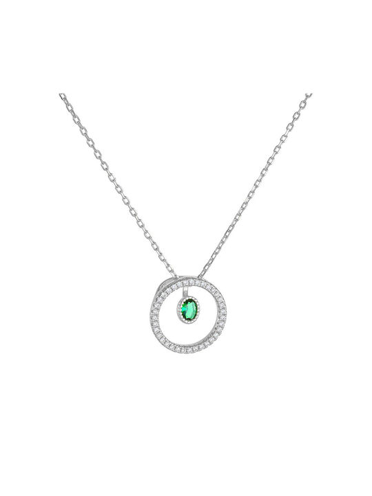 Necklace from Silver with Zircon