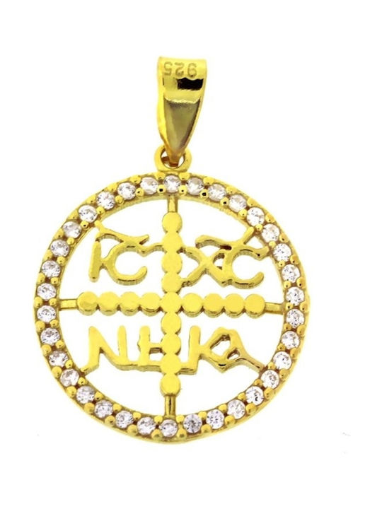 Necklace Constantine Amulet from Gold Plated Silver