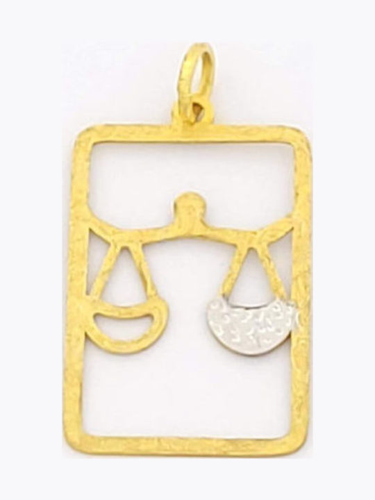 Charm Tierkreiszeichen Waage aus Gold 14K