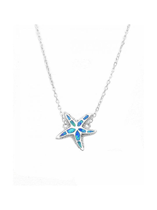 Necklace with design Star from Silver