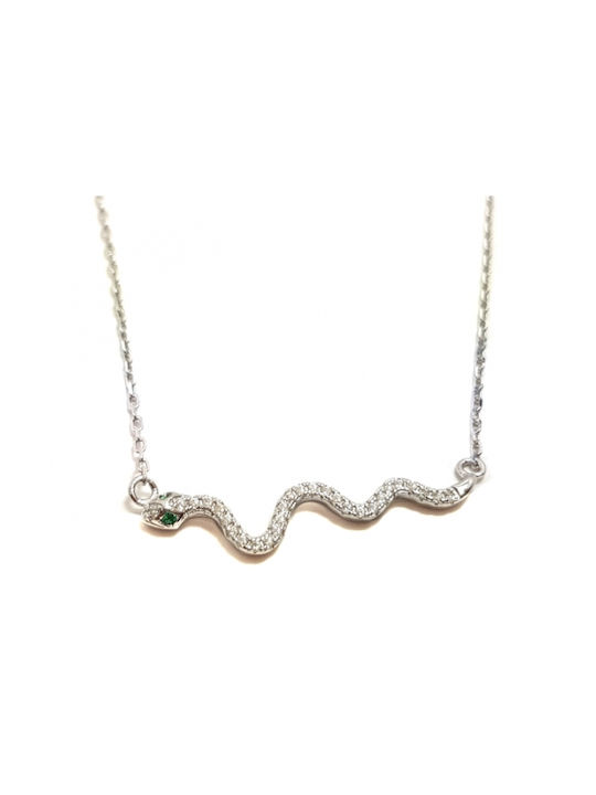 Halskette mit Design Schlange aus Silber