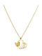 Oxzen Necklace with design Heart from Gold Plated Steel