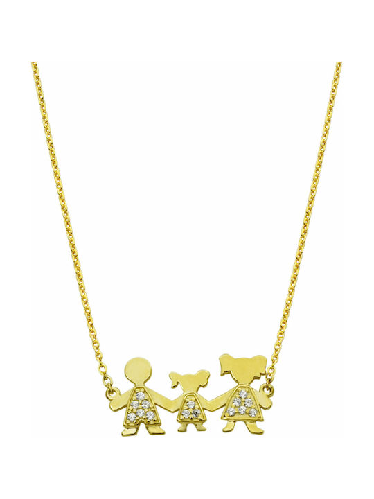 Necklace Family from Gold 9 K