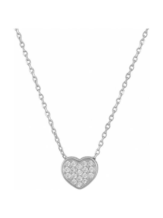 Necklace with design Heart from Silver