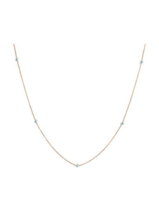 Necklace from Gold 14K with Pearls