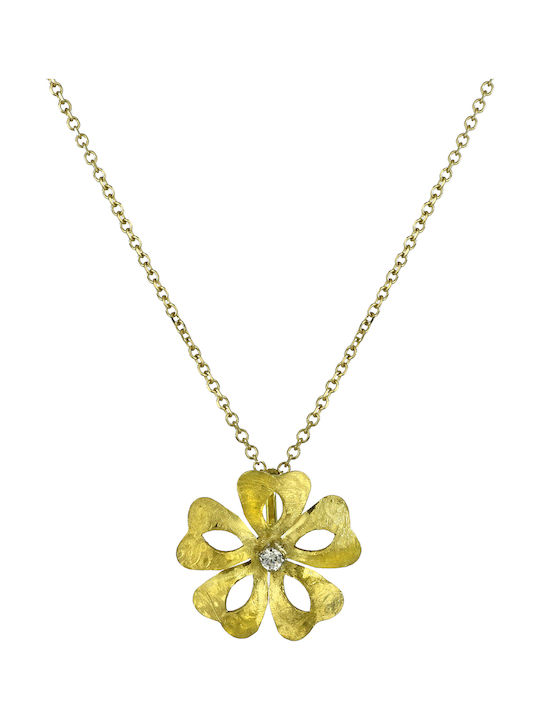 Necklace from Gold 14K with Zircon