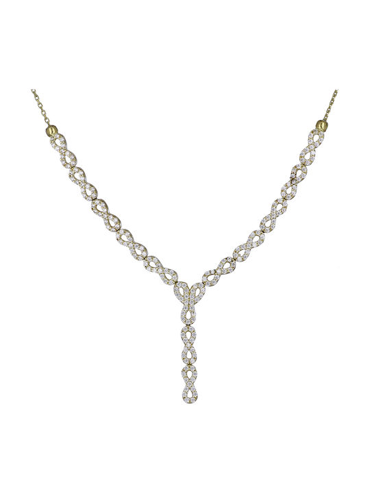 Necklace from Gold 14K with Zircon