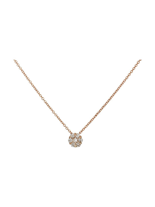 Halskette aus Gold 18k mit Diamant