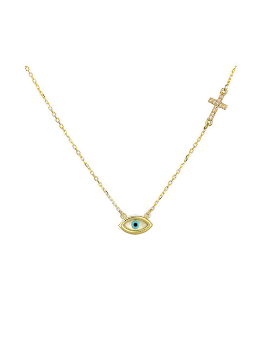 Necklace Eye from Gold 9 K