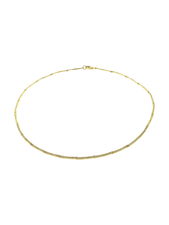 Necklace from Gold 14K with Zircon