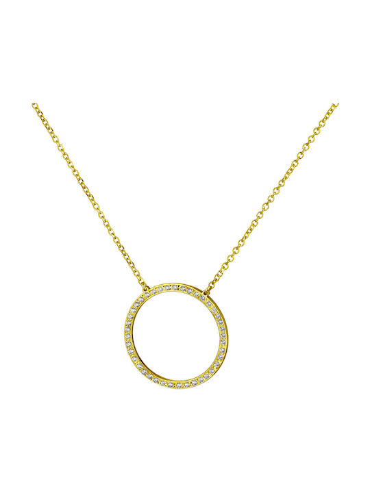 Necklace from Gold 14K with Zircon