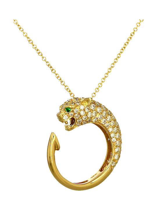 Halskette aus Gold 18k mit Diamant