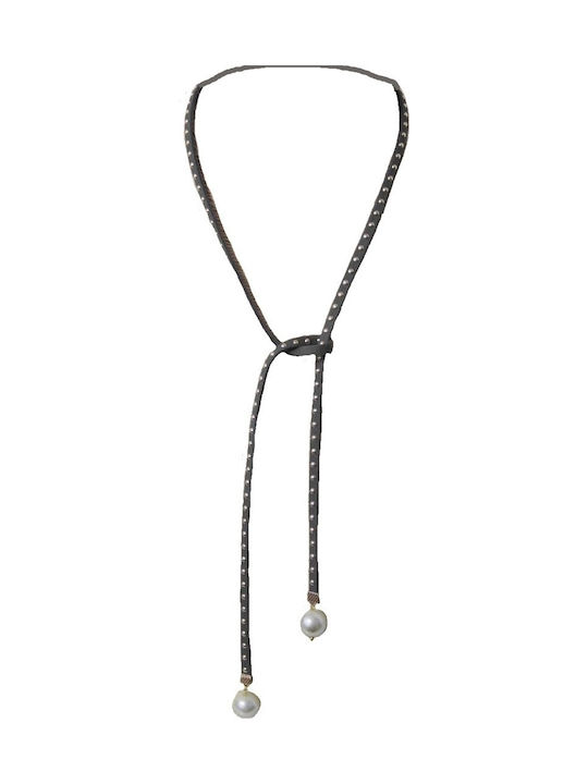 Halsband mit Perlen