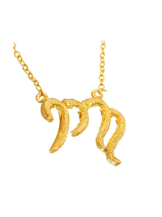 Halskette Doppelter Tierkreiszeichen aus Gold 14K